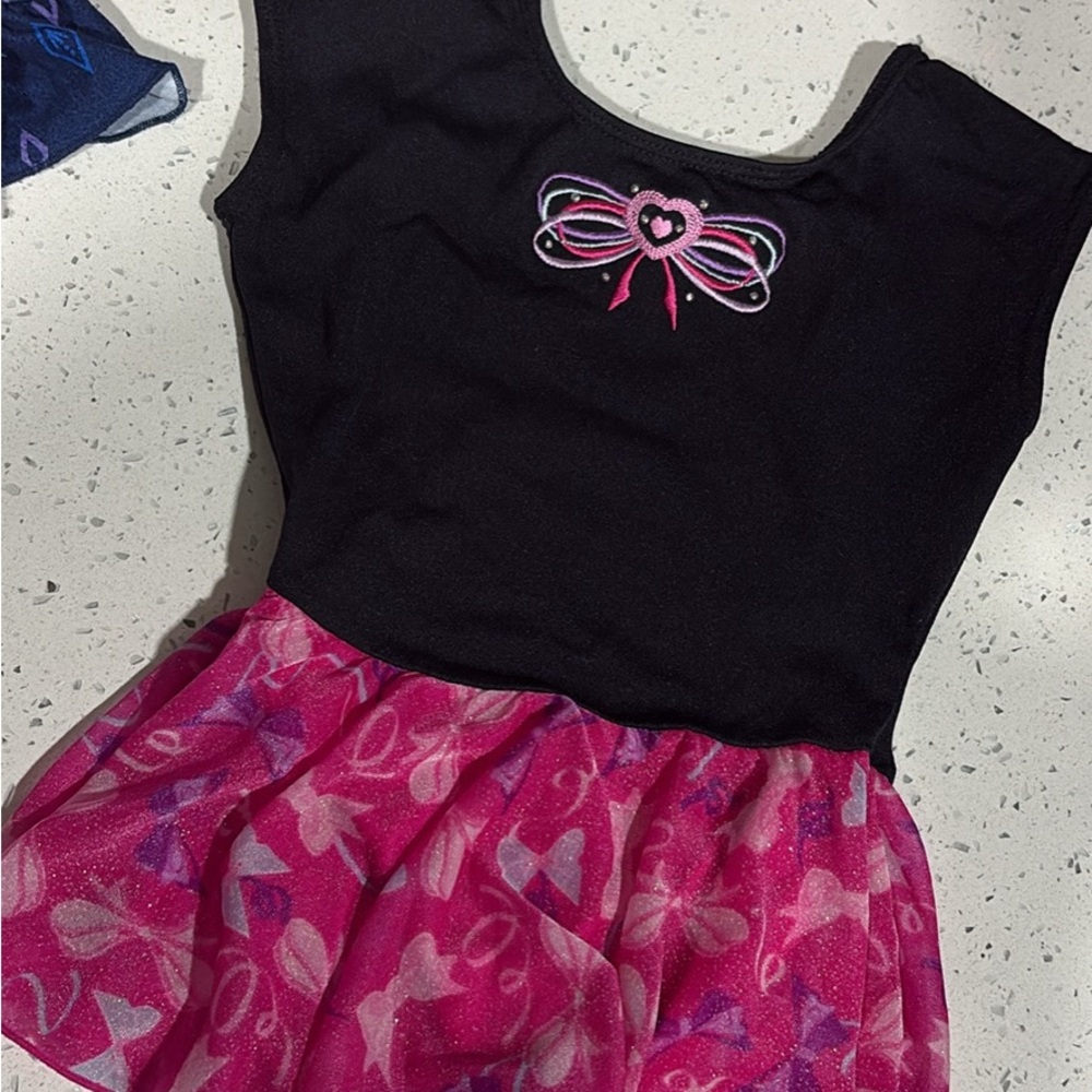 Jacques Moret Black Ballet Dress with Pink Accents